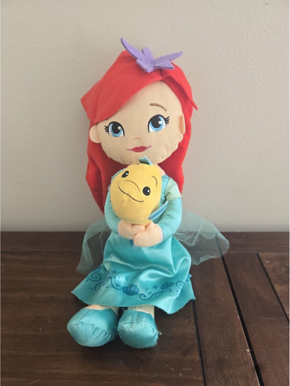 Disney Princess Lil' Friends Ariel & Flounder 14" Plush Doll Kids Toys Just Play